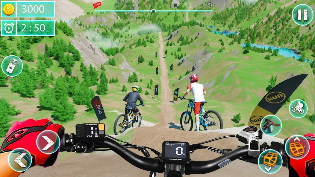 Взломанная MTB Downhill: BMX Racer  [МОД Бесконечные монеты] — последняя версия apk на Андроид screen 3