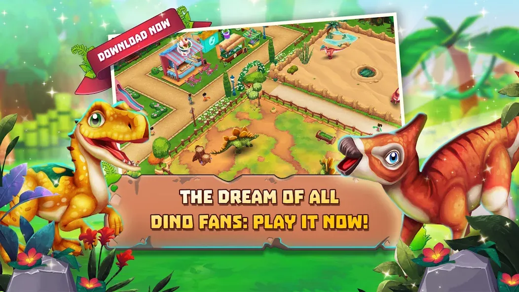 Взломанная Dinosaur Park – Primeval Zoo (Динозавровый парк)  [МОД Unlimited Money] — полная версия apk на Андроид screen 4