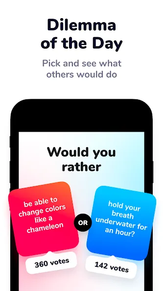 Скачать взлом Dilemmaly — Would you rather?  [МОД Много денег] — последняя версия apk на Андроид screen 4