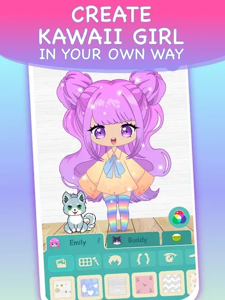 Взломанная Chibi Dress Up Games for Girls  [МОД Меню] — полная версия apk на Андроид screen 2