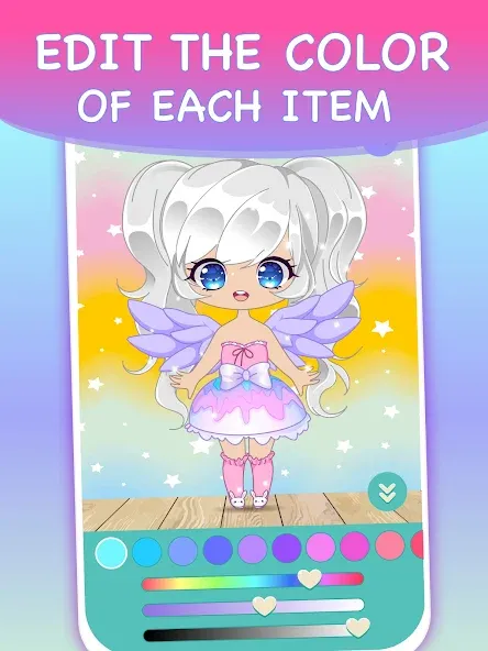 Взломанная Chibi Dress Up Games for Girls  [МОД Меню] — полная версия apk на Андроид screen 4