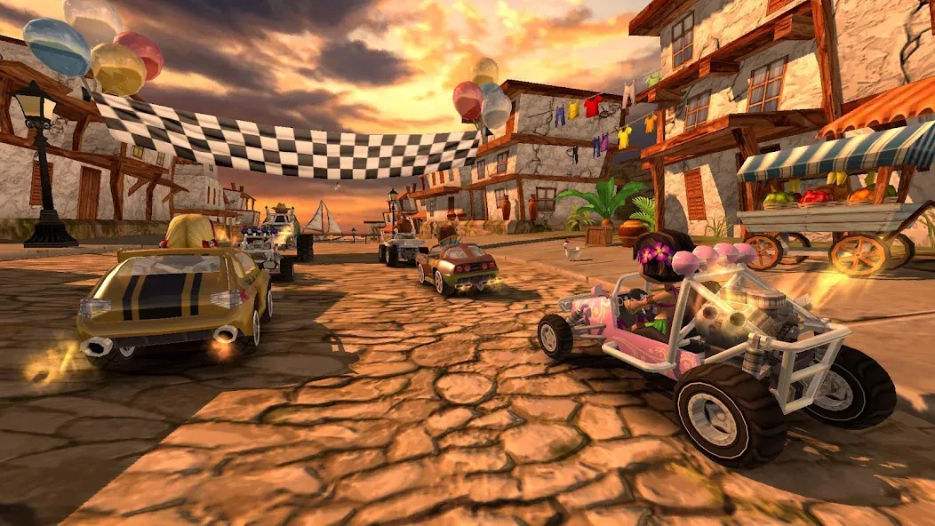 Взломанная Beach Buggy Racing (Бич Багги Рейсинг)  [МОД Все открыто] — стабильная версия apk на Андроид screen 1