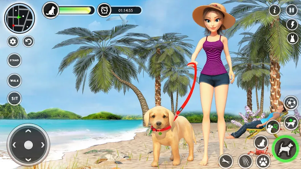 Скачать взломанную Dog Simulator Pet Dog Games 3D  [МОД Mega Pack] — последняя версия apk на Андроид screen 1