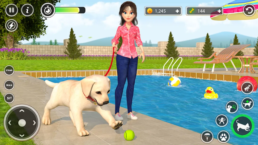 Скачать взломанную Dog Simulator Pet Dog Games 3D  [МОД Mega Pack] — последняя версия apk на Андроид screen 2