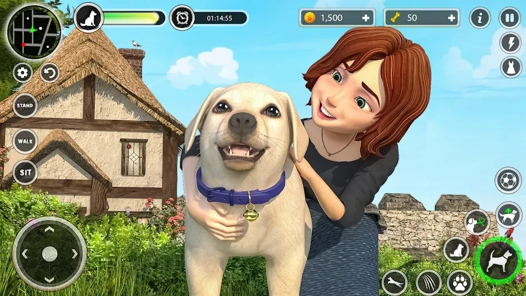 Скачать взломанную Dog Simulator Pet Dog Games 3D  [МОД Mega Pack] — последняя версия apk на Андроид screen 3