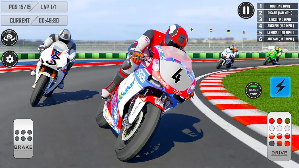 Взломанная 3D Bike Racing Games Offline  [МОД Mega Pack] — полная версия apk на Андроид screen 1