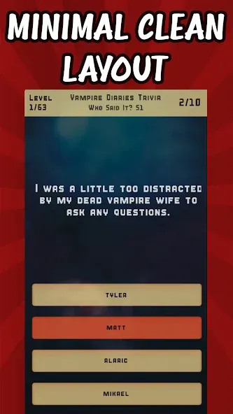 Скачать взломанную Vampire Diaries Quiz Trivia (Вампирские дневники викторина виктрия)  [МОД Много монет] — последняя версия apk на Андроид screen 2