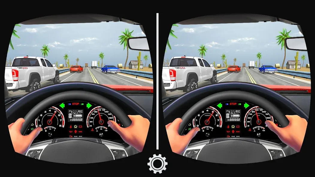 Скачать взлом VR Traffic Racing In Car Drive (ВР Трафик Гонки на Автомобиле Вождения)  [МОД Unlimited Money] — последняя версия apk на Андроид screen 1