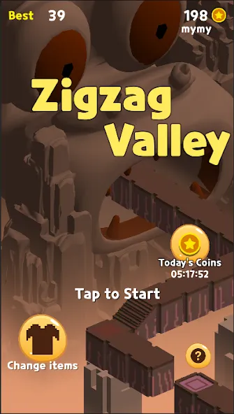 Скачать взломанную Zigzag Valley,Endless game  [МОД Все открыто] — стабильная версия apk на Андроид screen 1