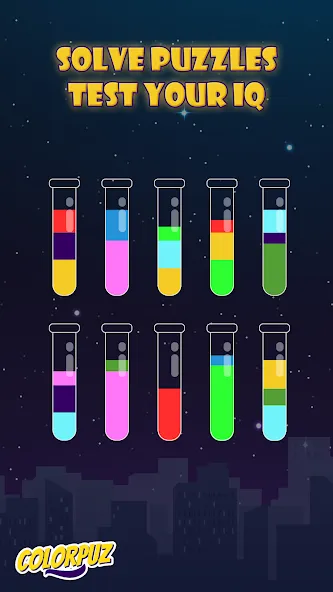 Скачать взлом Colorpuz — Water Sort Puzzle (Колорпаз)  [МОД Бесконечные деньги] — полная версия apk на Андроид screen 4