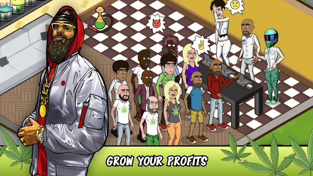 Взломанная Weed City — Hemp Farm Tycoon (Уид Сити)  [МОД Много монет] — последняя версия apk на Андроид screen 2