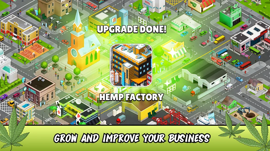 Взломанная Weed City — Hemp Farm Tycoon (Уид Сити)  [МОД Много монет] — последняя версия apk на Андроид screen 4