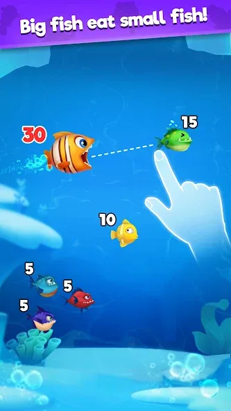 Взломанная Fish Go.io — Be the fish king  [МОД Menu] — стабильная версия apk на Андроид screen 1