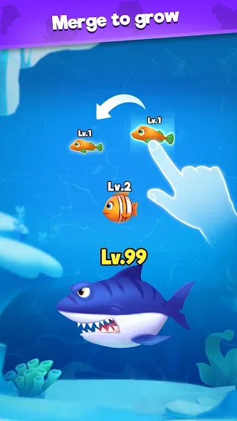 Взломанная Fish Go.io — Be the fish king  [МОД Menu] — стабильная версия apk на Андроид screen 3