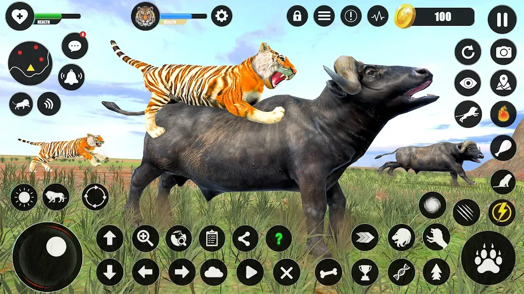 Скачать взломанную Tiger Simulator Animal Games (Тигровый симулятор  игры с животными)  [МОД Все открыто] — последняя версия apk на Андроид screen 4