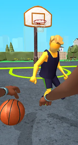 Скачать взломанную Dribble Hoops (Дрибл Хупс)  [МОД Mega Pack] — последняя версия apk на Андроид screen 1