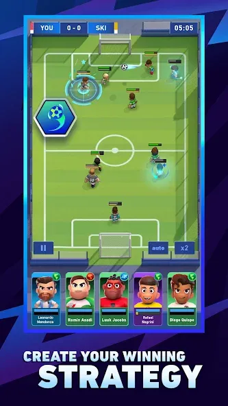 Скачать взломанную AFK Football: RPG Soccer Games  [МОД Бесконечные деньги] — полная версия apk на Андроид screen 1