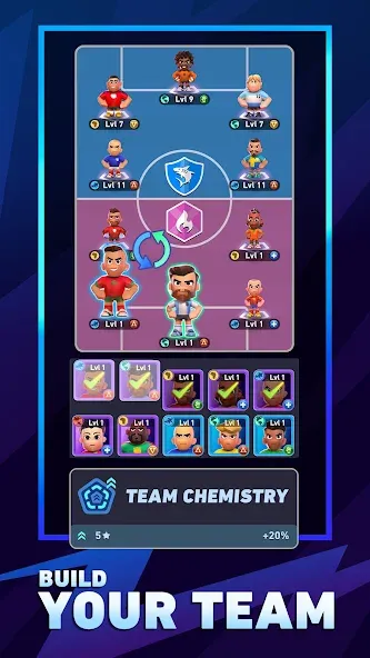 Скачать взломанную AFK Football: RPG Soccer Games  [МОД Бесконечные деньги] — полная версия apk на Андроид screen 3