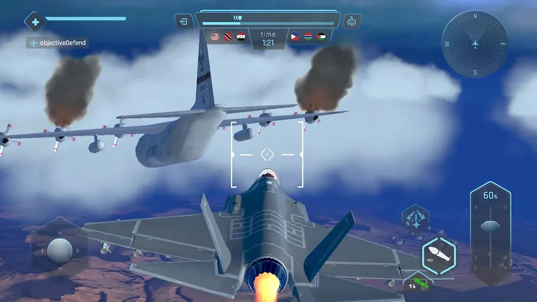 Взлом Sky Warriors: Airplane Games (Скай Ворриорс)  [МОД Все открыто] — последняя версия apk на Андроид screen 4