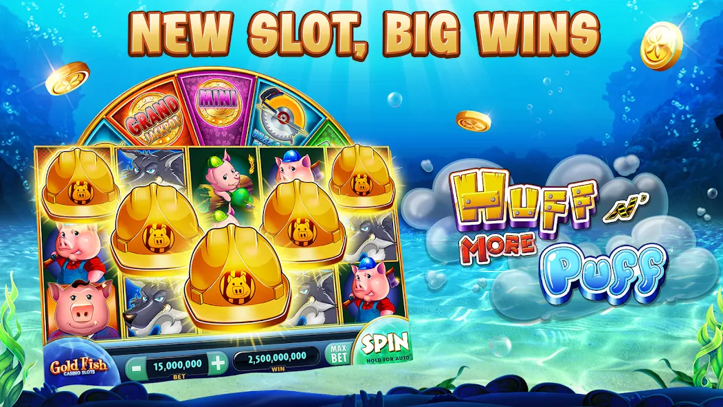 Скачать взломанную Gold Fish Casino Slot Games (Голдфиш)  [МОД Mega Pack] — полная версия apk на Андроид screen 1