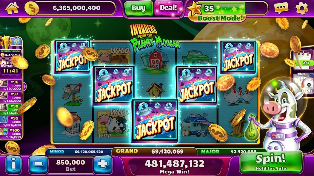 Скачать взлом Jackpot Party Casino Slots (Джекпот Пати)  [МОД Много денег] — последняя версия apk на Андроид screen 3