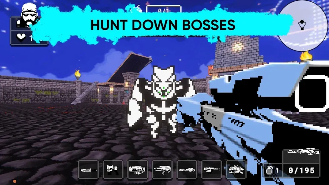 Взломанная Doomsday pixel shooter 3d (Дум пиксельный шутер 3D)  [МОД Mega Pack] — полная версия apk на Андроид screen 2