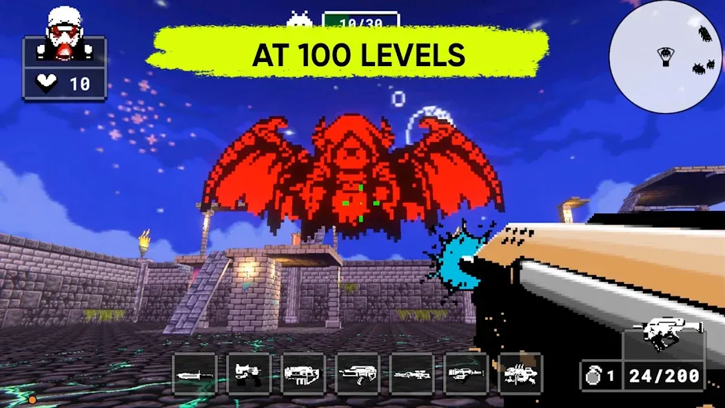 Взломанная Doomsday pixel shooter 3d (Дум пиксельный шутер 3D)  [МОД Mega Pack] — полная версия apk на Андроид screen 3