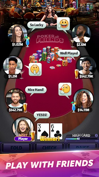 Скачать взломанную Mega Hit Poker: Texas Holdem (Мега Хит Покер)  [МОД Меню] — полная версия apk на Андроид screen 4