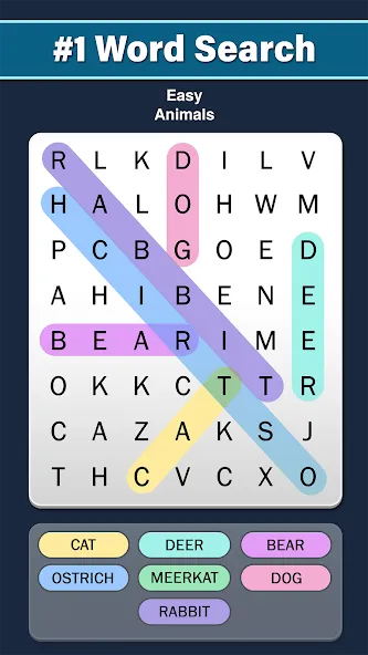 Взлом Word Search: Word Find (Ворд Срч)  [МОД Много денег] — последняя версия apk на Андроид screen 1