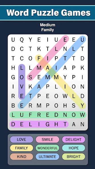 Взлом Word Search: Word Find (Ворд Срч)  [МОД Много денег] — последняя версия apk на Андроид screen 2