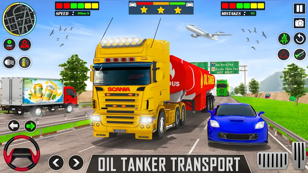 Взломанная Offroad Oil Tanker Truck Games (Оффроуд Игры на машинецистерне для нефти)  [МОД Бесконечные монеты] — стабильная версия apk на Андроид screen 1