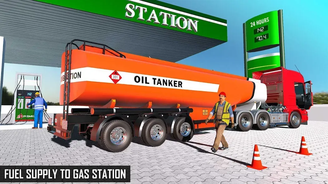 Взломанная Offroad Oil Tanker Truck Games (Оффроуд Игры на машинецистерне для нефти)  [МОД Бесконечные монеты] — стабильная версия apk на Андроид screen 5