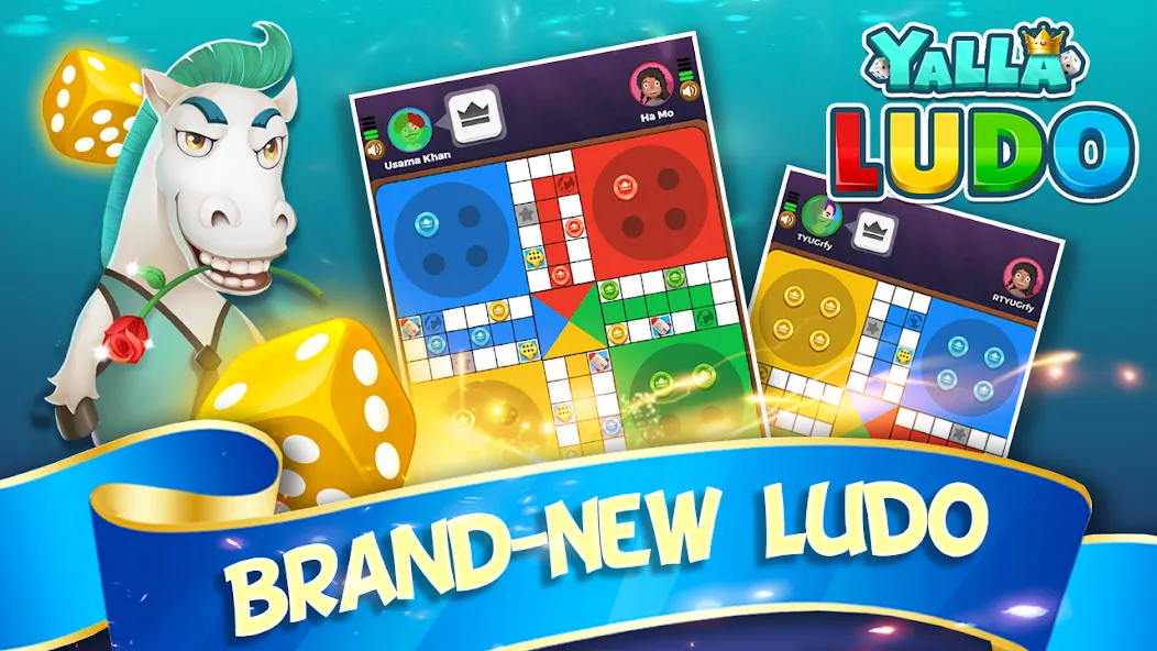 Скачать взломанную Yalla Ludo — Ludo&Domino (Ялла Лудо)  [МОД Много денег] — полная версия apk на Андроид screen 1