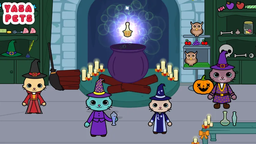 Скачать взломанную Yasa Pets Halloween (Яса Петс Хэллоуин)  [МОД Menu] — стабильная версия apk на Андроид screen 2