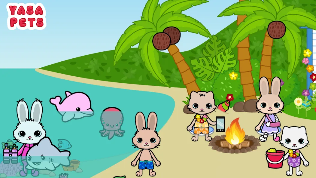 Скачать взломанную Yasa Pets Island (Яса Петс Айленд)  [МОД Все открыто] — полная версия apk на Андроид screen 2