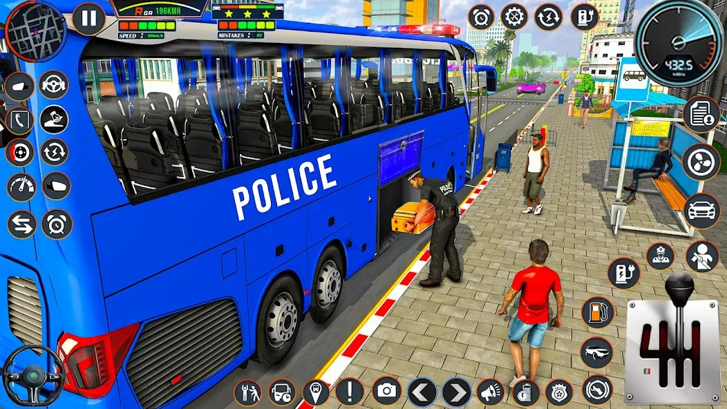 Скачать взломанную City Bus Simulator Bus Game 3D (Полицейский автобус симулятор)  [МОД Mega Pack] — стабильная версия apk на Андроид screen 2