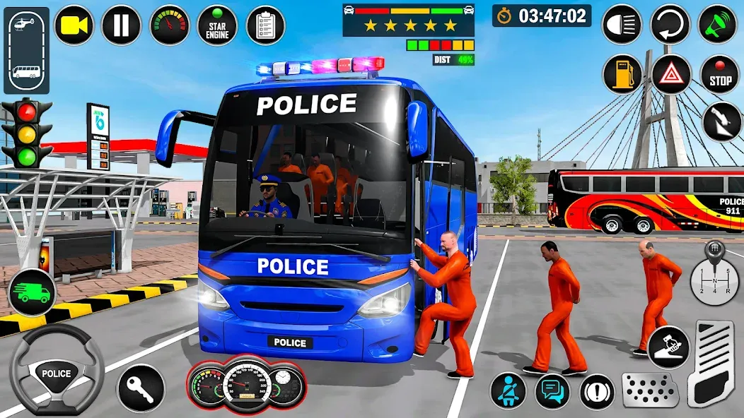 Скачать взломанную City Bus Simulator Bus Game 3D (Полицейский автобус симулятор)  [МОД Mega Pack] — стабильная версия apk на Андроид screen 3