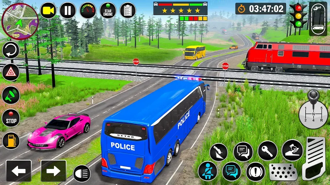 Скачать взломанную City Bus Simulator Bus Game 3D (Полицейский автобус симулятор)  [МОД Mega Pack] — стабильная версия apk на Андроид screen 4