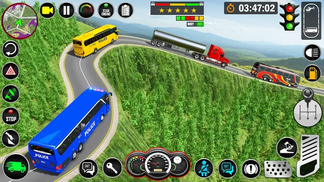 Скачать взломанную City Bus Simulator Bus Game 3D (Полицейский автобус симулятор)  [МОД Mega Pack] — стабильная версия apk на Андроид screen 5