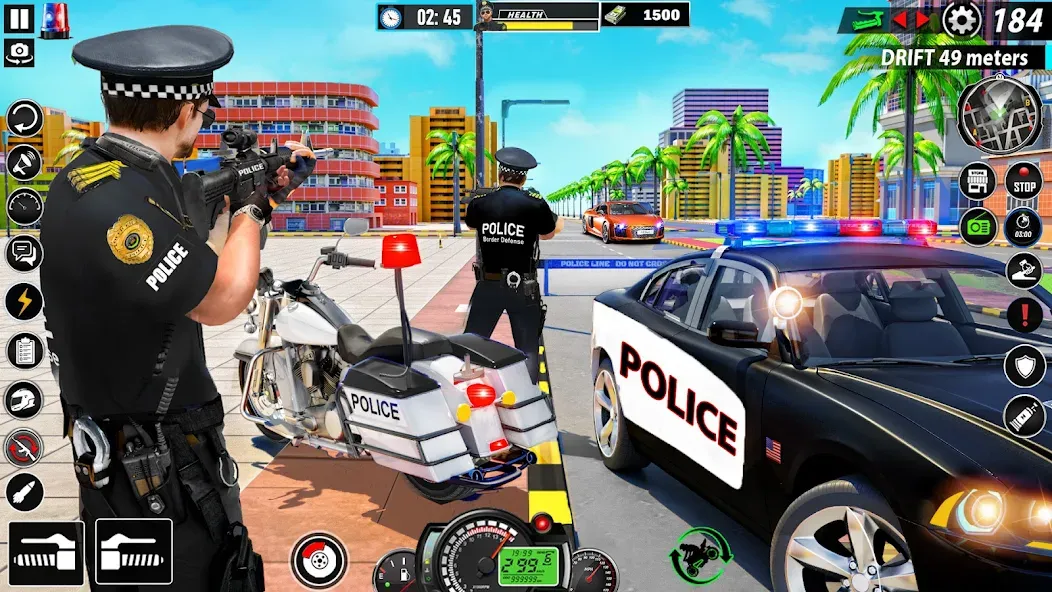 Взлом Police Moto Bike Chase Crime (Полицейская мотоциклетная погоня за преступником)  [МОД Mega Pack] — стабильная версия apk на Андроид screen 1