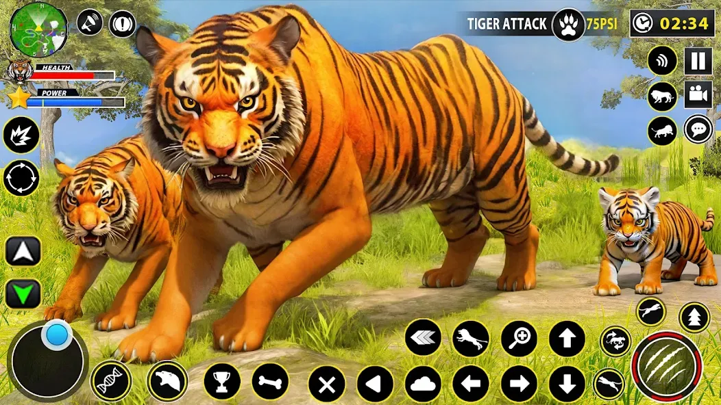 Взломанная Tiger Simulator Lion games 3D (Тигровый Симулятор Игр Льва 3D)  [МОД Menu] — последняя версия apk на Андроид screen 1