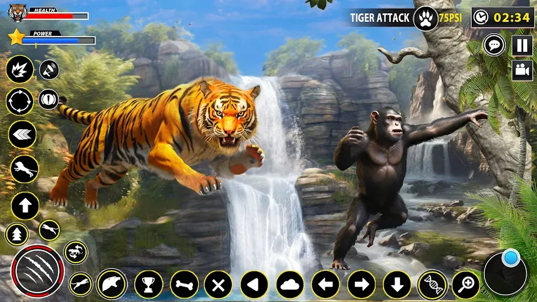 Взломанная Tiger Simulator Lion games 3D (Тигровый Симулятор Игр Льва 3D)  [МОД Menu] — последняя версия apk на Андроид screen 2