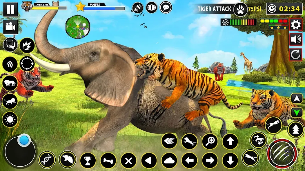 Взломанная Tiger Simulator Lion games 3D (Тигровый Симулятор Игр Льва 3D)  [МОД Menu] — последняя версия apk на Андроид screen 3