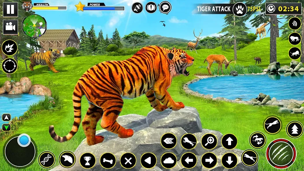 Взломанная Tiger Simulator Lion games 3D (Тигровый Симулятор Игр Льва 3D)  [МОД Menu] — последняя версия apk на Андроид screen 4