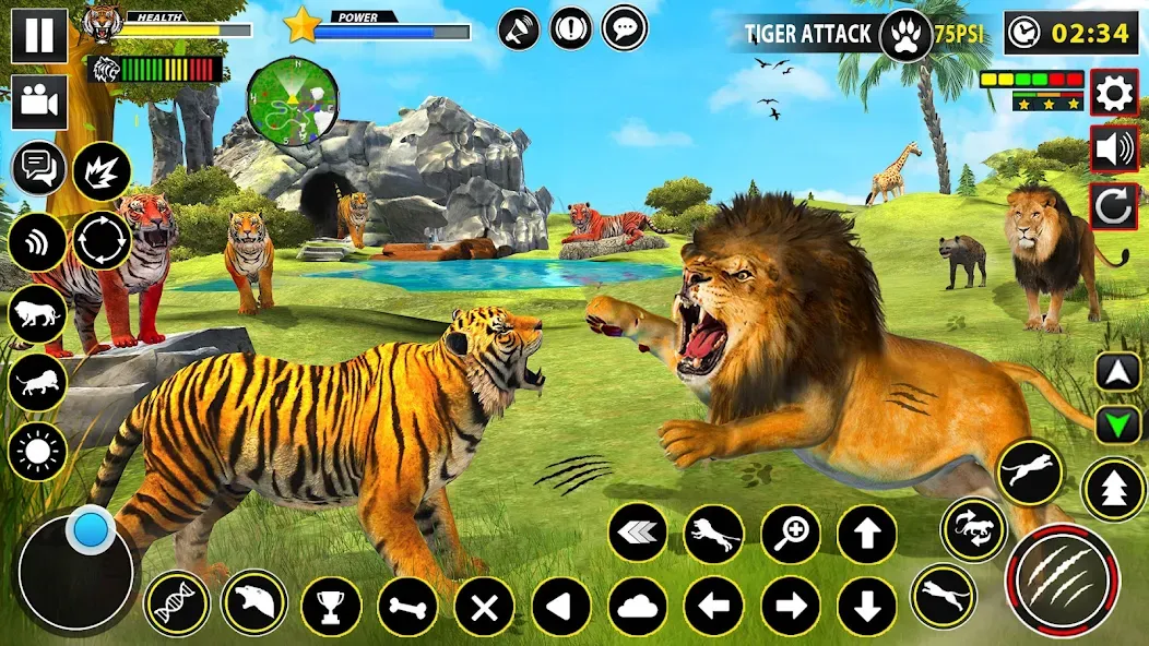 Взломанная Tiger Simulator Lion games 3D (Тигровый Симулятор Игр Льва 3D)  [МОД Menu] — последняя версия apk на Андроид screen 5