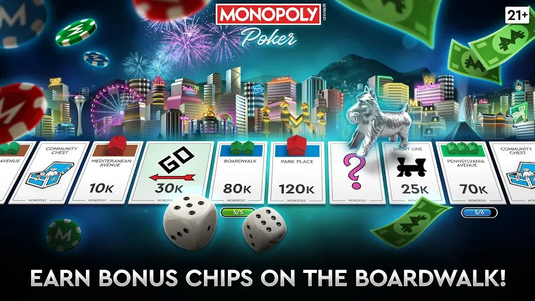 Взломанная MONOPOLY Poker — Texas Holdem (МОНОПОЛИЯ Покер)  [МОД Бесконечные монеты] — стабильная версия apk на Андроид screen 1