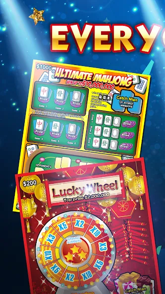 Скачать взломанную Lottery Scratch Off — Mahjong  [МОД Unlocked] — стабильная версия apk на Андроид screen 1