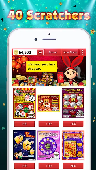 Скачать взломанную Lottery Scratch Off — Mahjong  [МОД Unlocked] — стабильная версия apk на Андроид screen 4