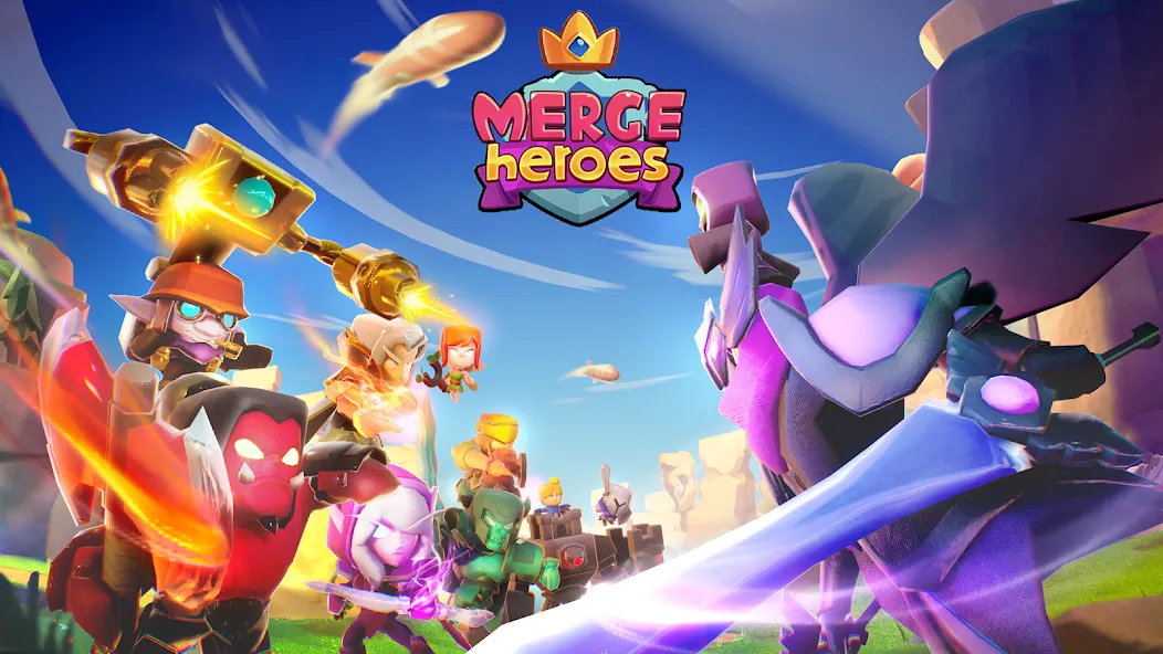 Скачать взлом Merge Heroes: Tower Defense (Мердж Хероес)  [МОД Unlocked] — последняя версия apk на Андроид screen 1