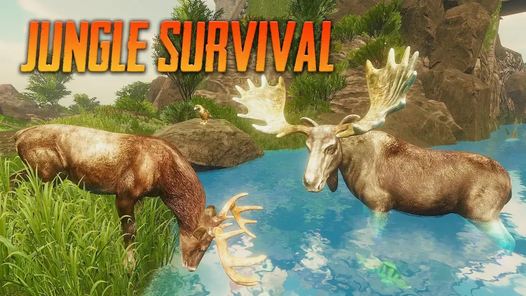 Взлом The Moose — Animal Simulator (Зе Мус)  [МОД Много денег] — последняя версия apk на Андроид screen 1